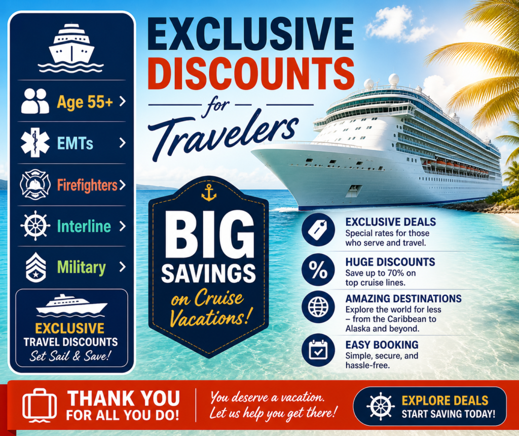 Exclusive discunts for travels.