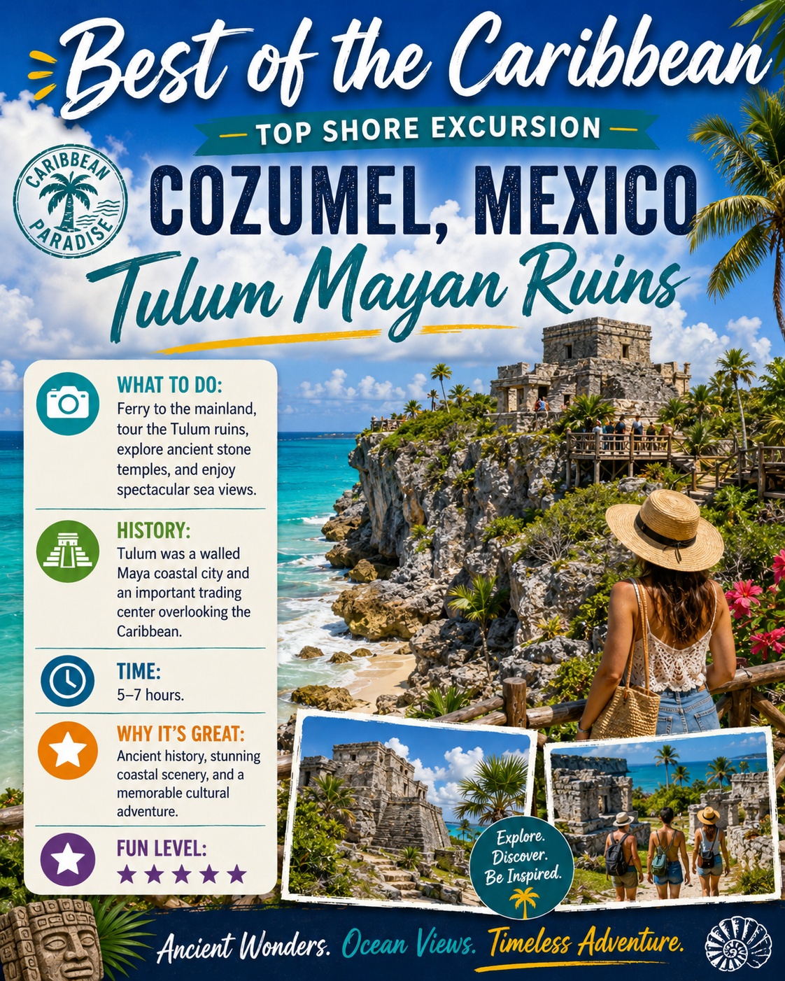 Tulum Mayan Ruins shore excursion from Cozumel Mexico
