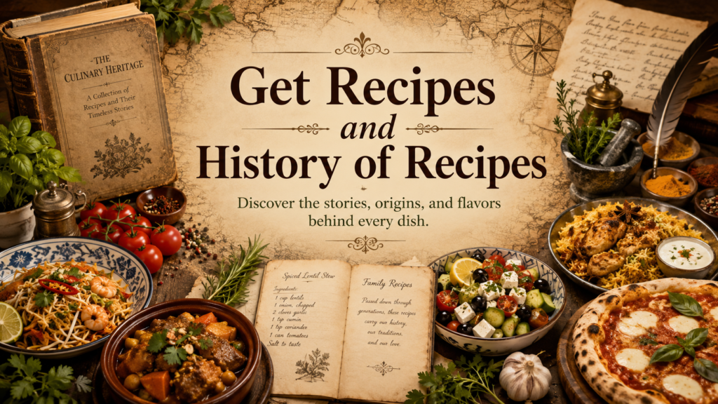 Get Recipes and Histor of Recipe