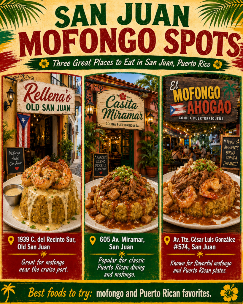 San Juan Monfongo spots three Great Places To Eat In San Juan Puerto Rico.